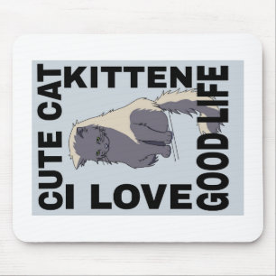 Tapis De Souris Chat mignon bonne vie