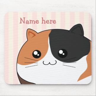 Tapis De Souris Chat mignon de minou de calicot de Kawaii