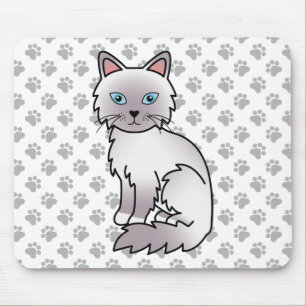 Tapis De Souris Chat mignon Lilac Point Birman / Ragdoll & pattes
