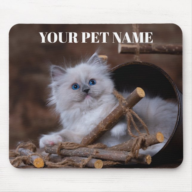 Tapis De Souris Chat Mignon Personnalisé (Devant)