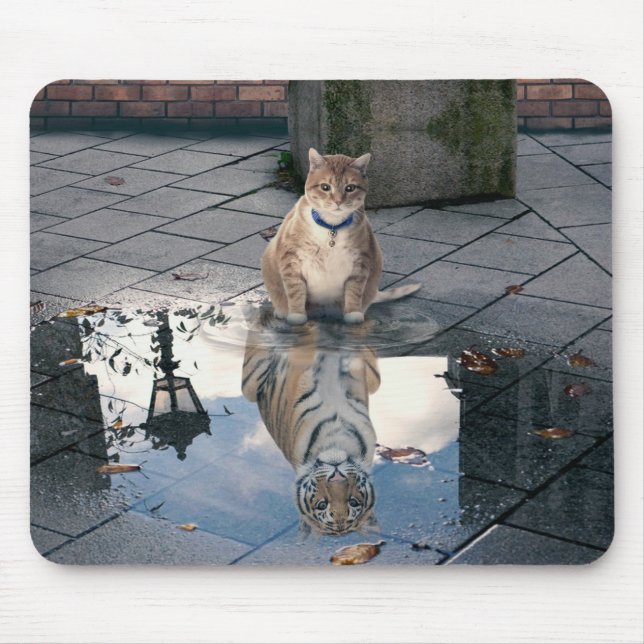 Tapis De Souris Chat miroir (Devant)