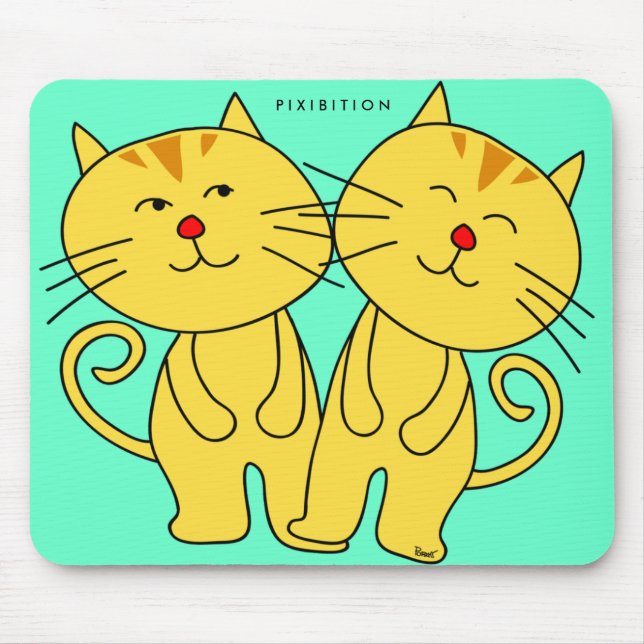 Tapis De Souris Chat Mousepad de jumeaux (Devant)