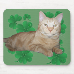 Tapis De Souris Chat Mousepad de shamrock