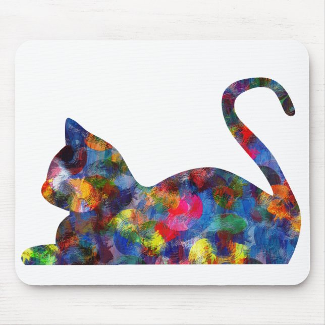 Tapis De Souris Chat Mousepad multicolore (Devant)