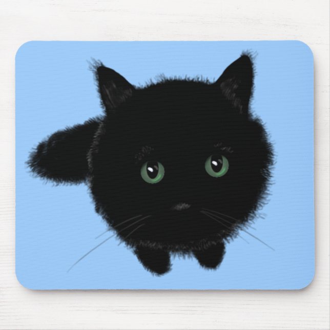 Tapis De Souris Chat Noir (Devant)