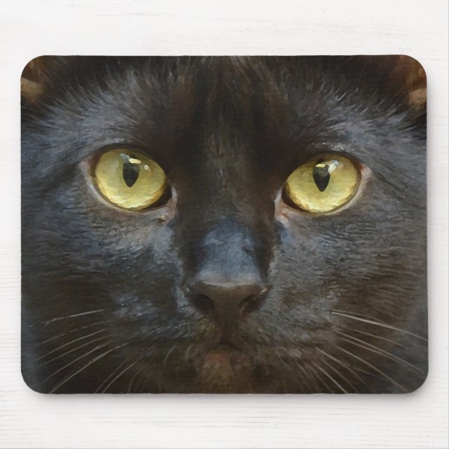 Tapis De Souris chat noir (Devant)