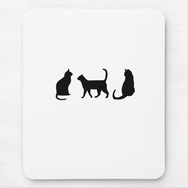 Tapis De Souris Chat noir (Devant)