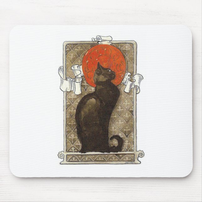 Tapis De Souris Chat noir - Art Nouveau - Theophile Steinlen (Devant)