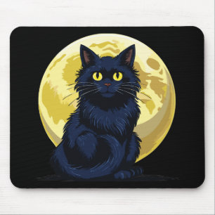 Tapis De Souris Chat noir en colère