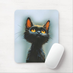 Tapis De Souris Chat noir enchanté
