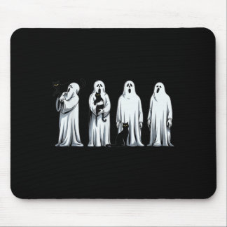 Tapis De Souris Chat noir Halloween Fantôme Saison Sombre Femme Ch