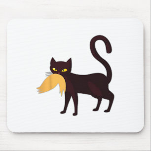 Tapis De Souris Chat Noir Kamala Harris Avec Trump Cheveux Sarcast