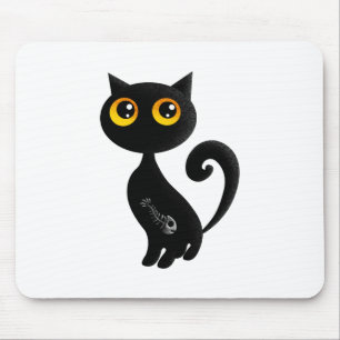 Tapis De Souris Chat noir mignon