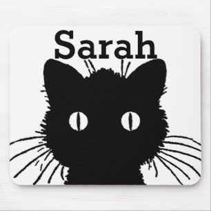 Tapis De Souris Chat noir Personnalisé