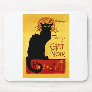 Tapis De Souris Chat noir Vintage Tournée du Chat Noir, Theophile