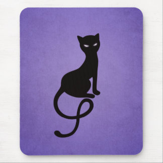 Tapis De Souris Chat noir violet Élégant Mal Kitty