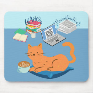Tapis De Souris Chat orange paresseux
