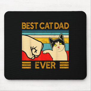Tapis De Souris Chat Papa Jamais Fête des pères Cadeau Chat Daddy