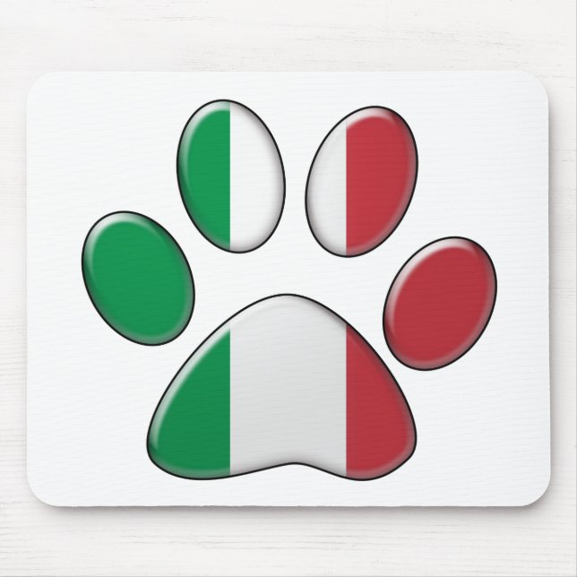 Tapis De Souris Chat patriotique italien (Devant)