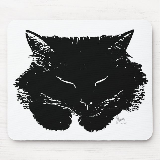 Tapis De Souris Chat pelucheux Mousepad (Devant)