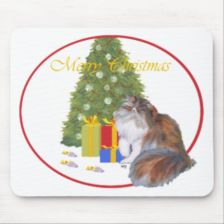 Tapis De Souris Chat Persan Calico Noël