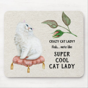 Tapis De Souris Chat persan frais superbe de Madame Hip Typography