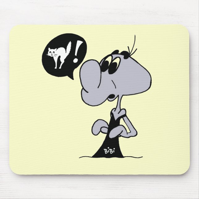 tapis de souris chat personnage BIBI (Devant)