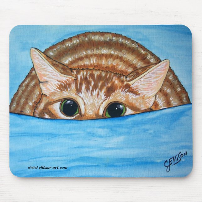 Tapis De Souris Chat prêt à sauter Mousepad (Devant)