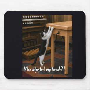 Tapis De Souris Chat qui gratte un banc d'orgue