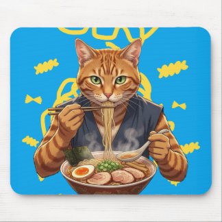 Tapis De Souris Chat Ramen Esthétique – Jeu Pop Art Japonais