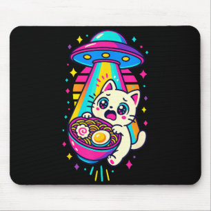 Tapis De Souris Chat Ramen Ufo Kawaii Drôle Femmes Anime Japonais