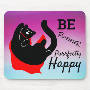 Tapis De Souris Chat Red Cape Dream Vol Restez heureux