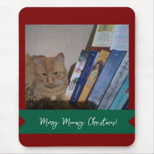 Tapis De Souris Chat roux, Personnaliser le texte de la photo, Joy