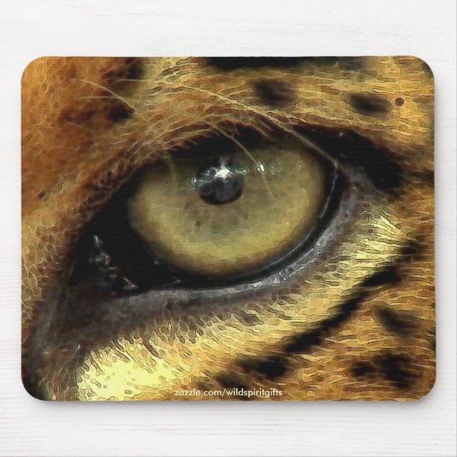Tapis De Souris Chat sauvage Jaguar Faune Art Mousepad (Devant)