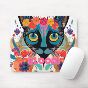 Tapis De Souris Chat Siamese : Un cadeau florissant pour les Amour