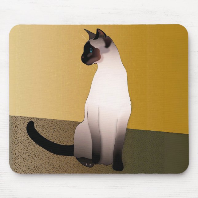 Tapis De Souris Chat siamois seal point (Devant)