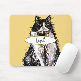 Tapis De Souris Chat Smoking Tuxedo Noir Blanc Hommes Garçons Fant