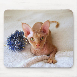 Tapis De Souris Chat Sphinx avec Mousepad Tinsel Bleu