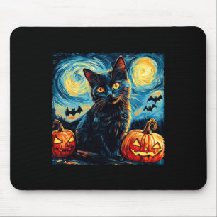 Tapis De Souris Chat Starry Nuit Van Gogh Amoureux des chats Citro