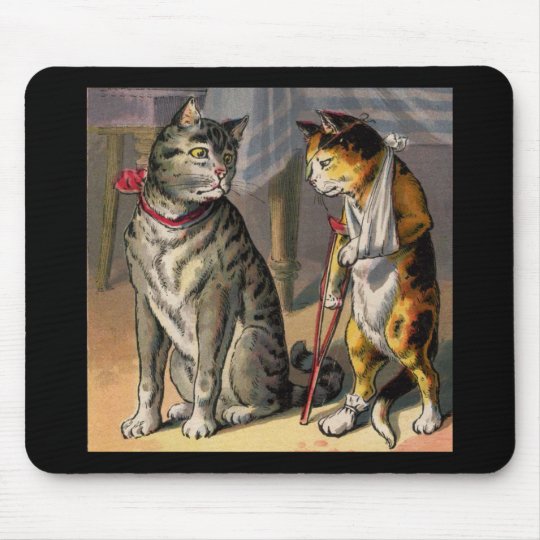 Tapis De Souris Chat Sur Des Bequilles Zazzle Fr