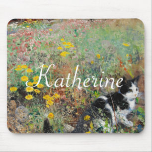 Tapis De Souris Chat sur Flowbed