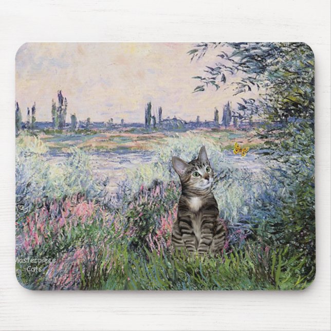 Tapis De Souris Chat (Tabby 2) - Sur la Seine (Devant)