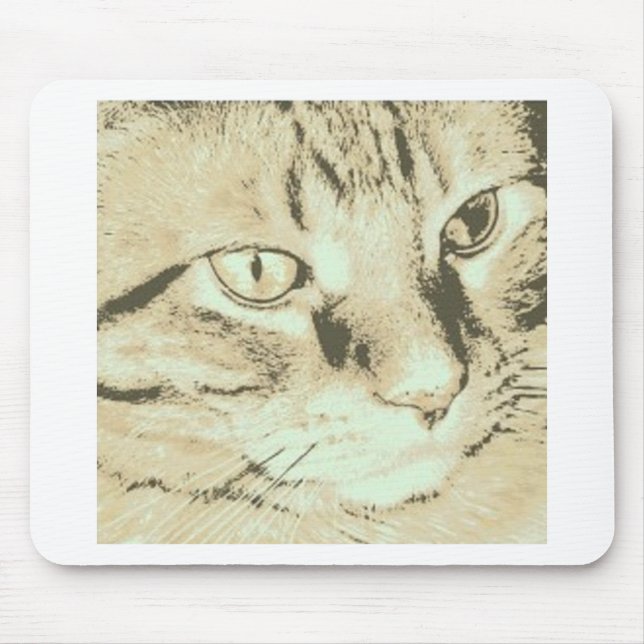 Tapis De Souris Chat Tabby Orange (Devant)