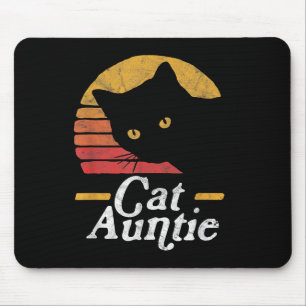 Tapis De Souris Chat Tante Vintage 80 Style Sun Tat Retro Dist