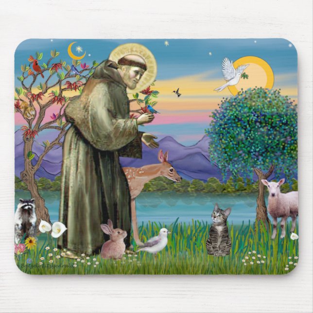 Tapis De Souris Chat (Tigré 2) - Saint François (Devant)
