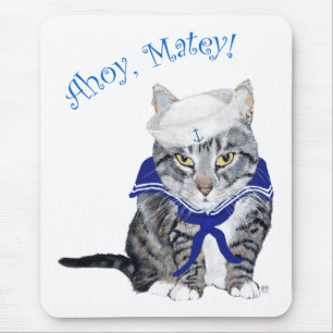 Tapis De Souris Chat tigré marin