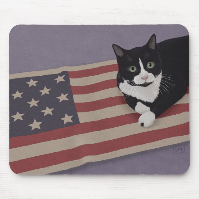 Tapis De Souris Chat USA  (Devant)