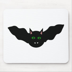 Tapis De Souris Chat Vampire face chauve Halloween Mousepad
