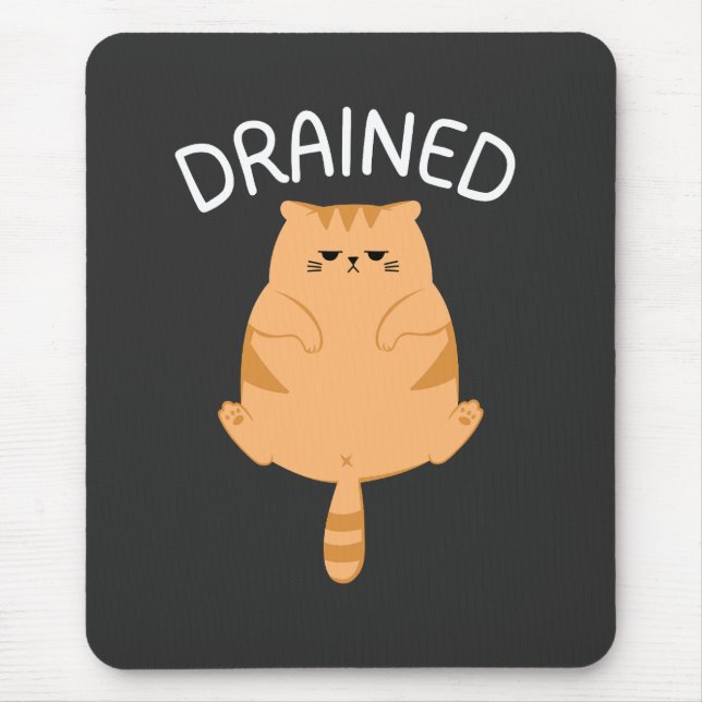 Tapis de souris Chat Vidé pour Journées de Batteri (Devant)