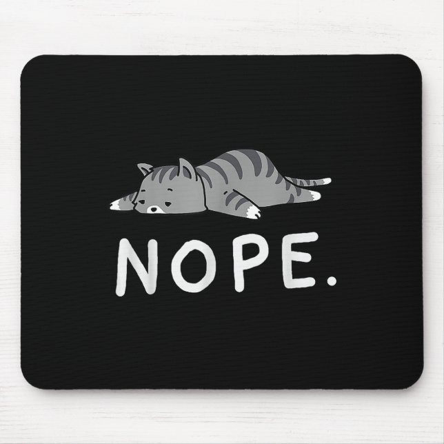 Tapis De Souris Chat Woot Nope (Devant)